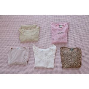 Bundle: Pink Long-sleeve tops (5)
